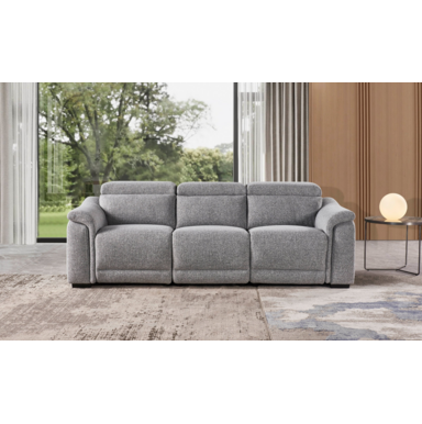 Kavala electric lounge with recliners, headrests, and USB
