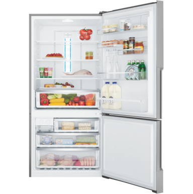 Westinghouse 496L Bottom Mount Fridge open.PNG