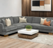 Jade 5 seater fabric corner lounge L-shaped configuration