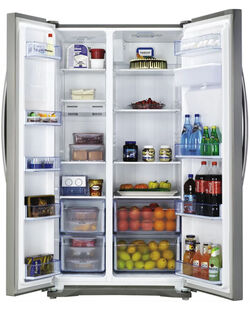 Side-by-side family fridge rental Perth