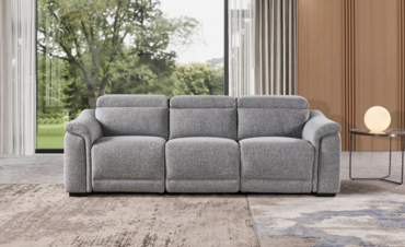 Kavala electric lounge with recliners, headrests, and USB