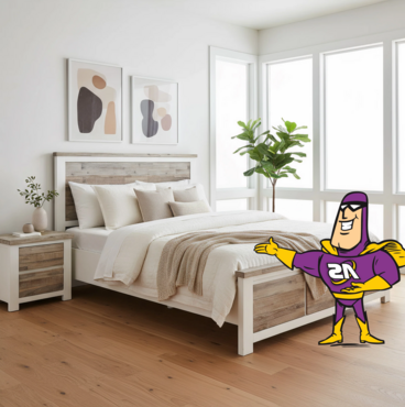 Breezy coastal-style Oceana Bedroom Suite with hidden storag