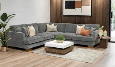 Jade 5 seater fabric corner lounge L-shaped configuration